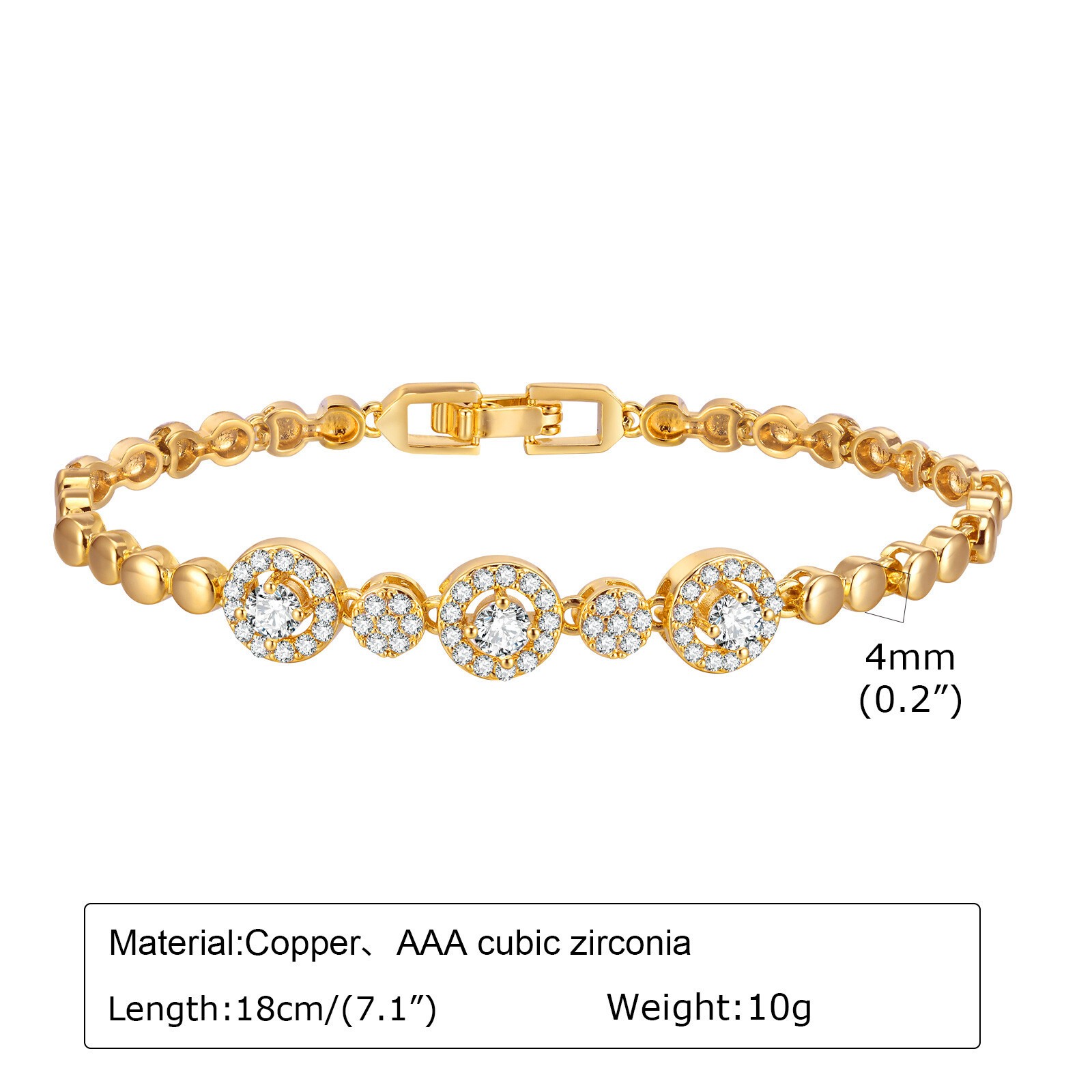 Sparking Chain Bracelets Bling CZ Heart Leaf Infinity Charm Wristband Women Gift