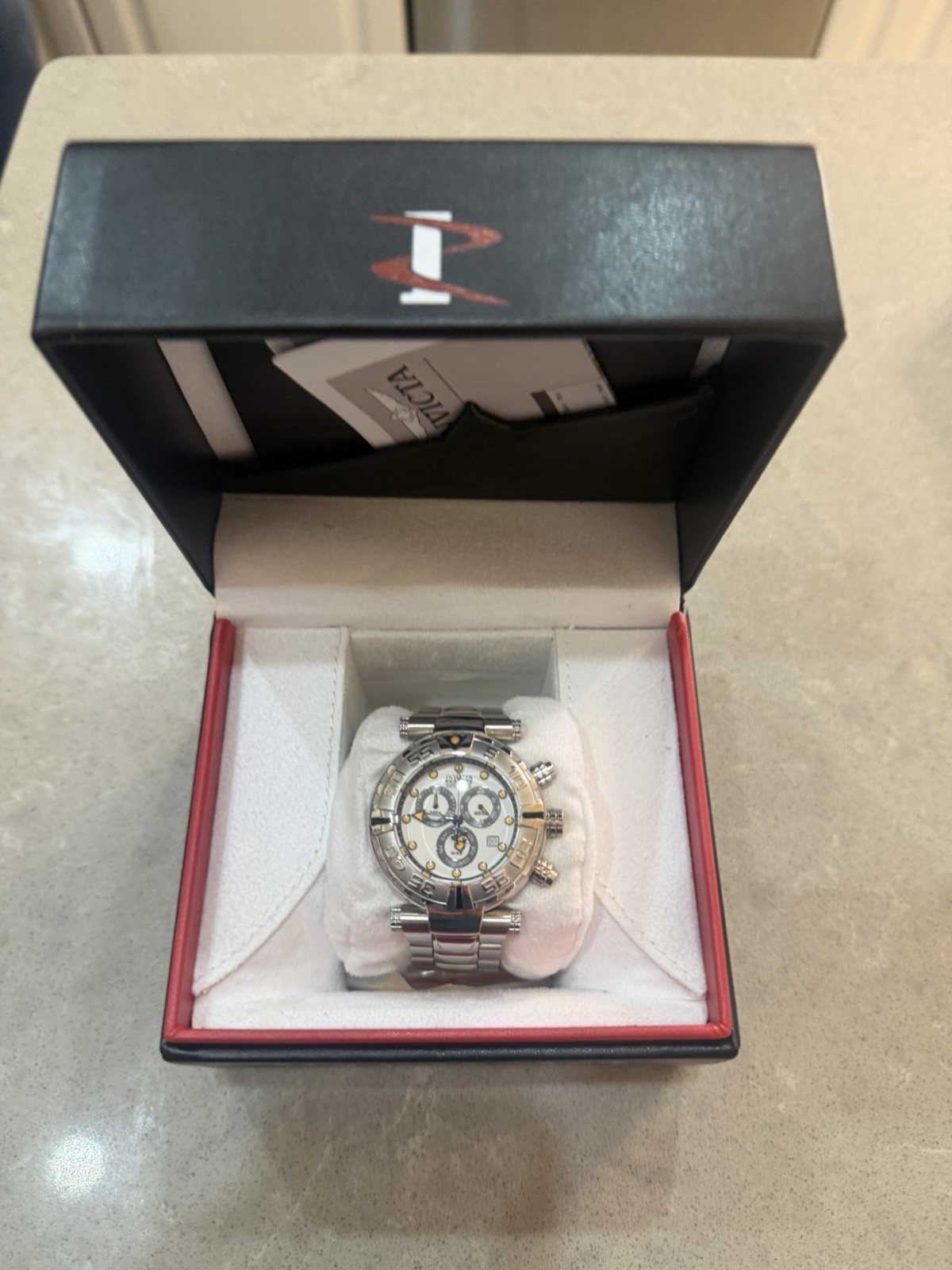 Invicta Reserve Subaqua Noma I 17574 47mm White Dial Chrono Steel Watch
