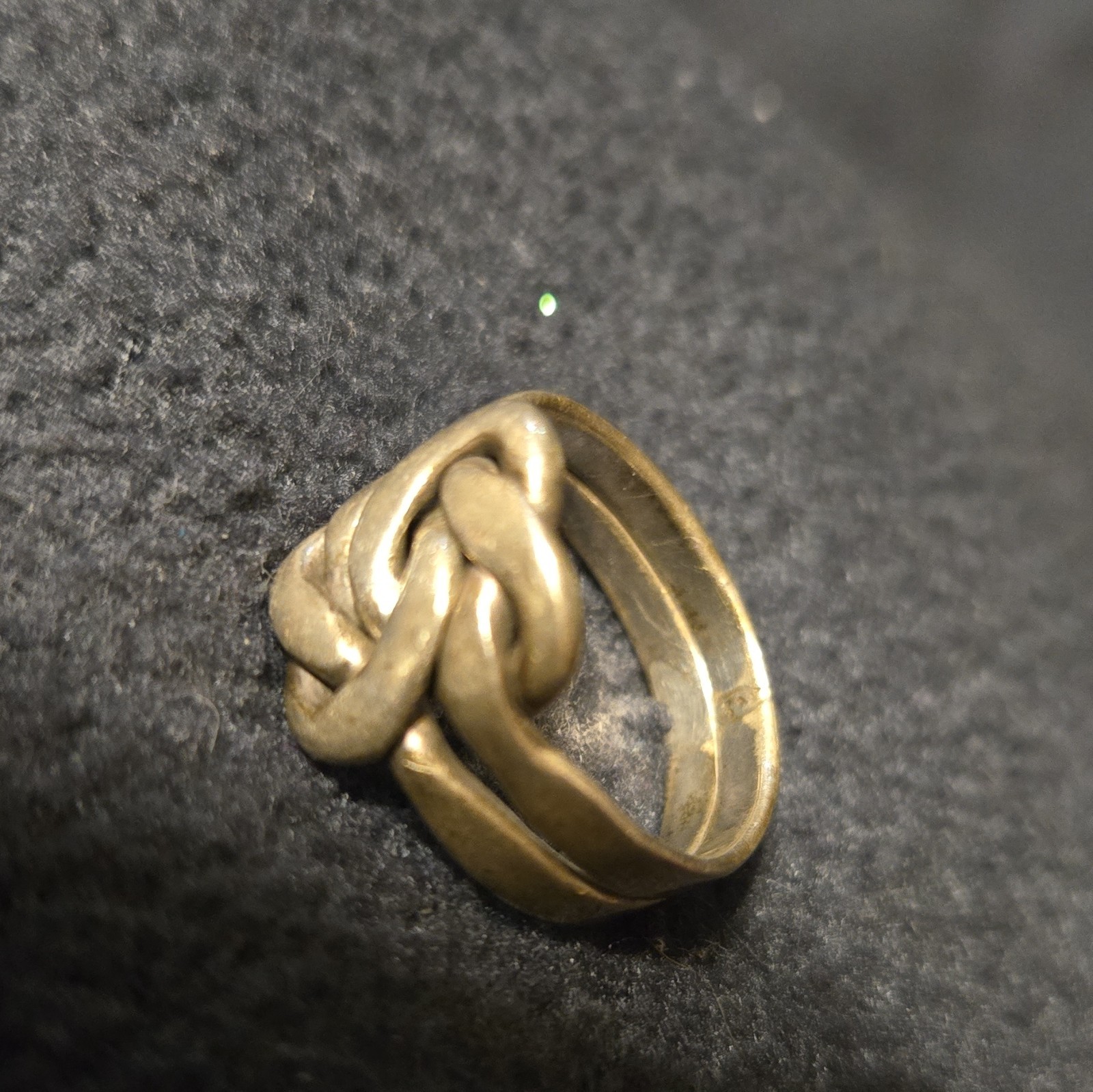 Vintage 925 Sterling Silver Celtic Knot Band Double Love Knot Ring Size 7