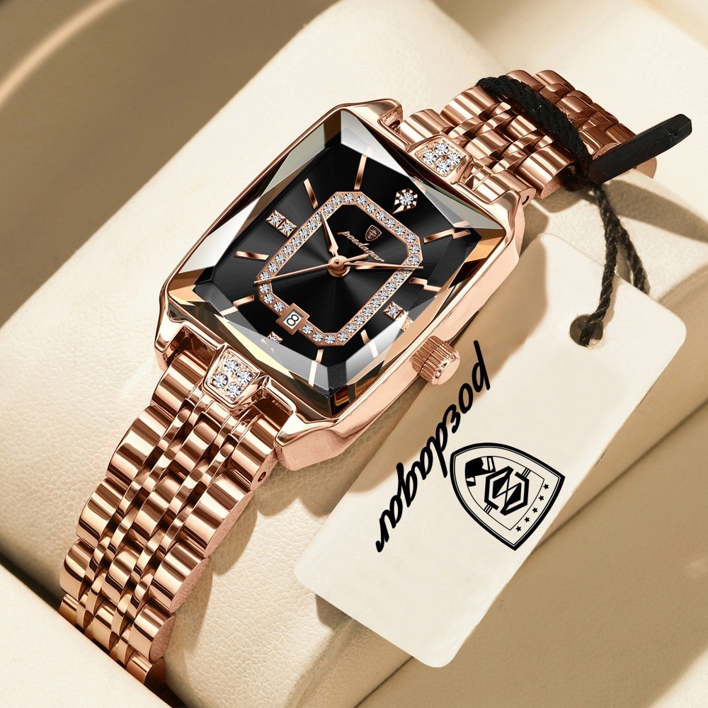 POEDAGAR Waterproof Stainless Steel Date Elegant Fashion Women’s Quartz Watch