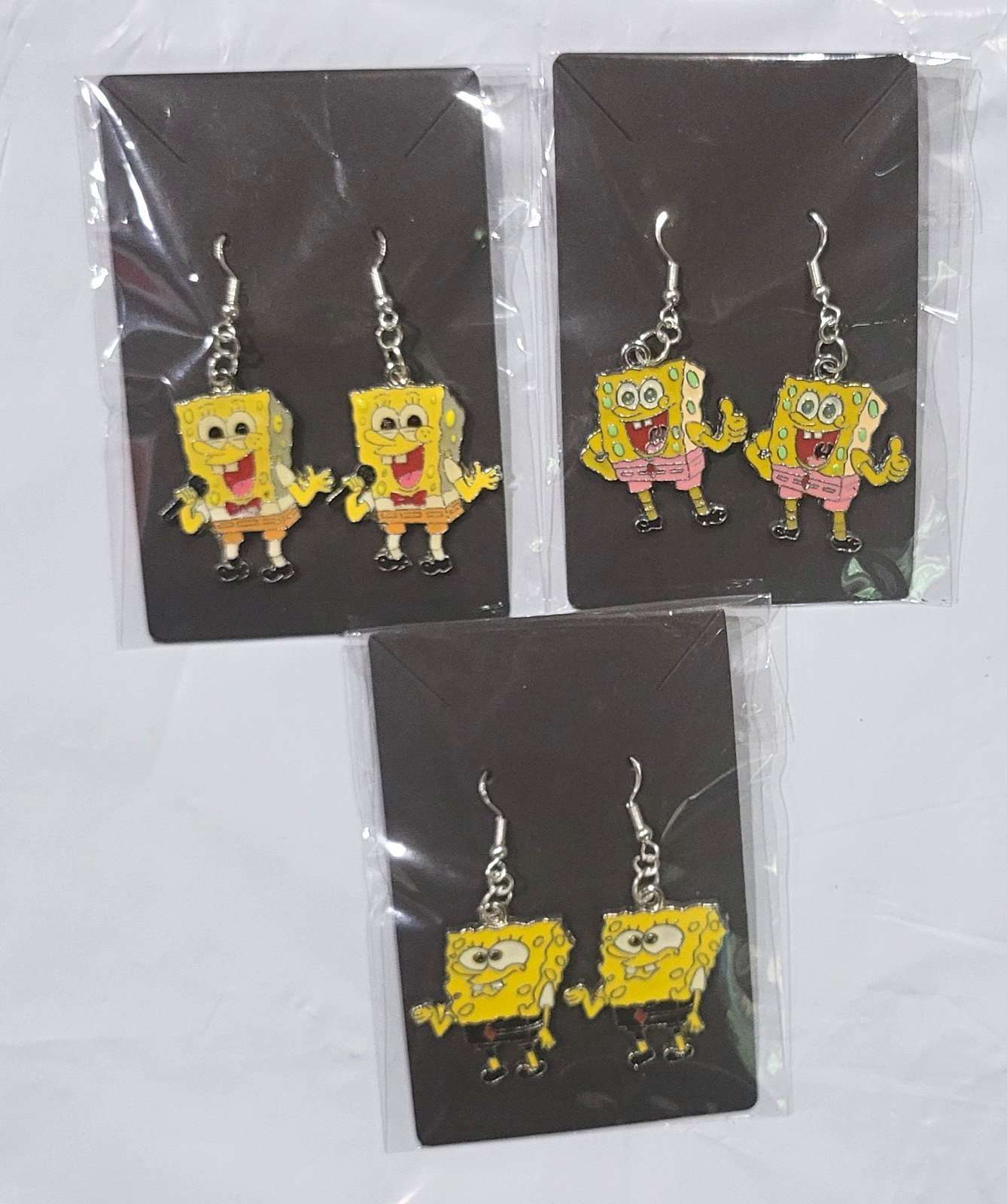 SpongeBob Multicolor Earrings Fan Made 8 In Stock