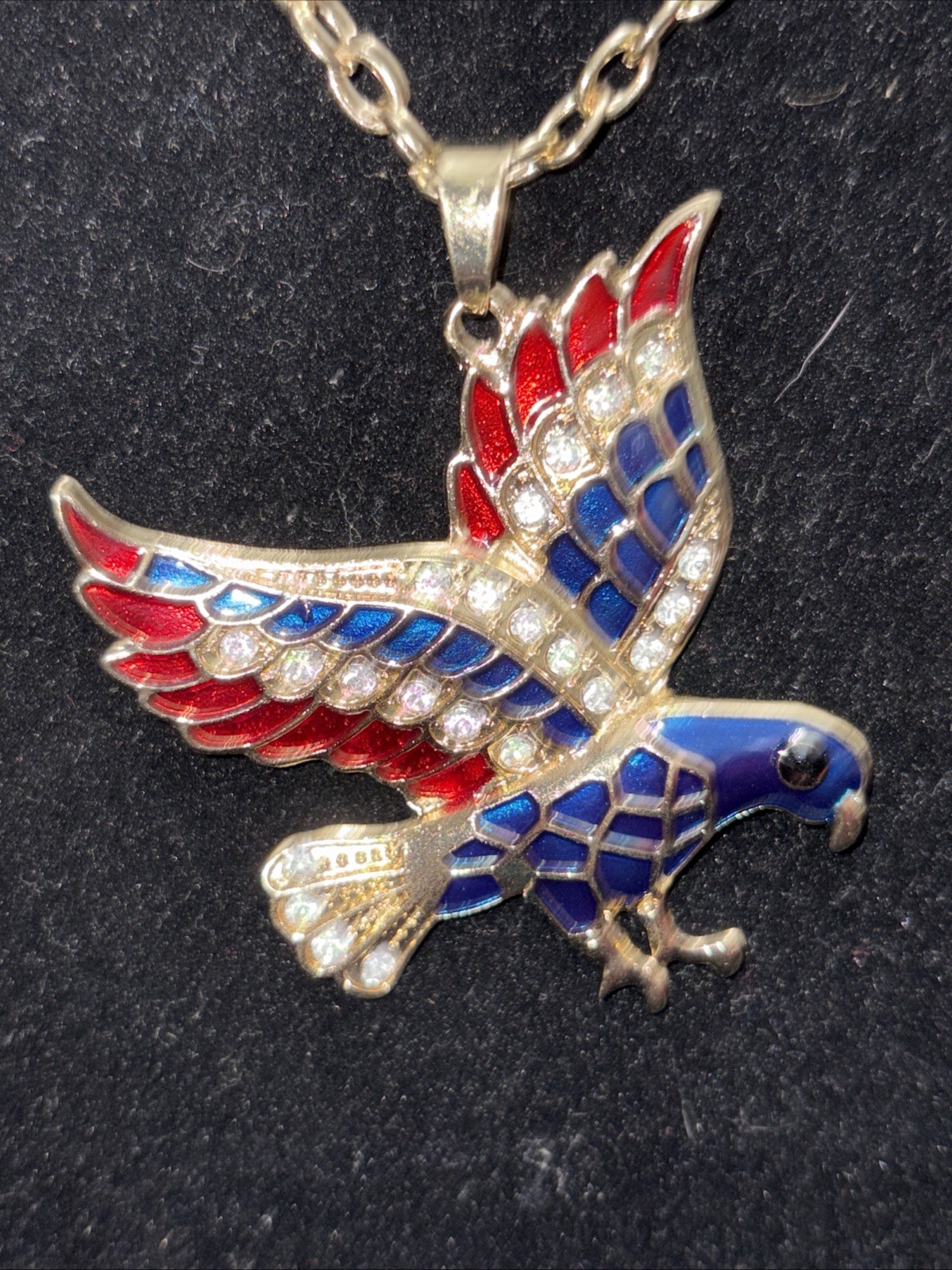 Patriotic Eagle Earring And Necklace Set