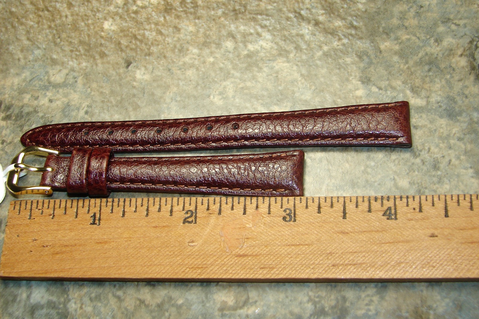 NOS,Ladies 13mm (1/2″) Kreisler Brown Stitched Genuine Leather Watch Band
