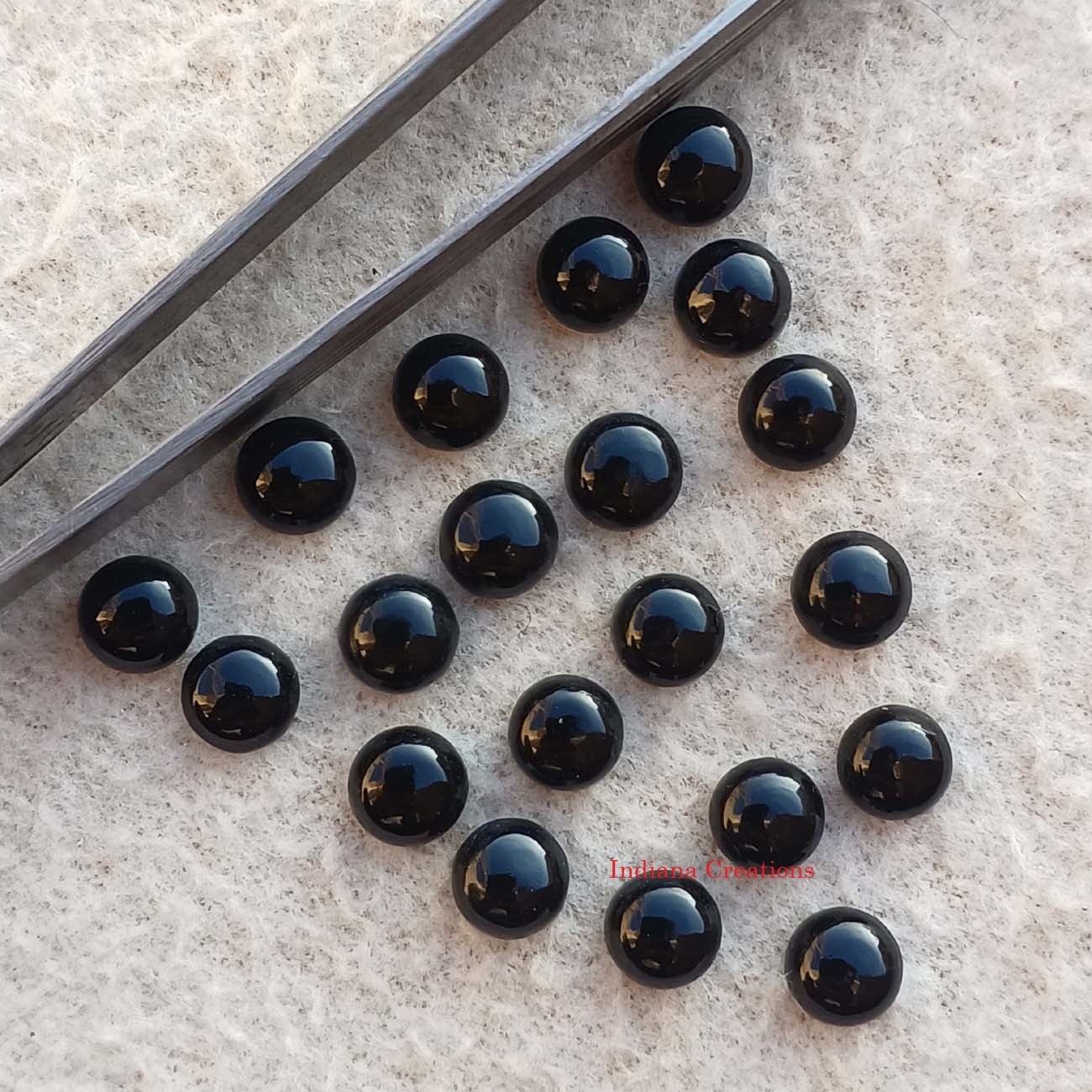 Natural Black Onyx Round Cabochon 3mm To 25mm Loose Gemstone
