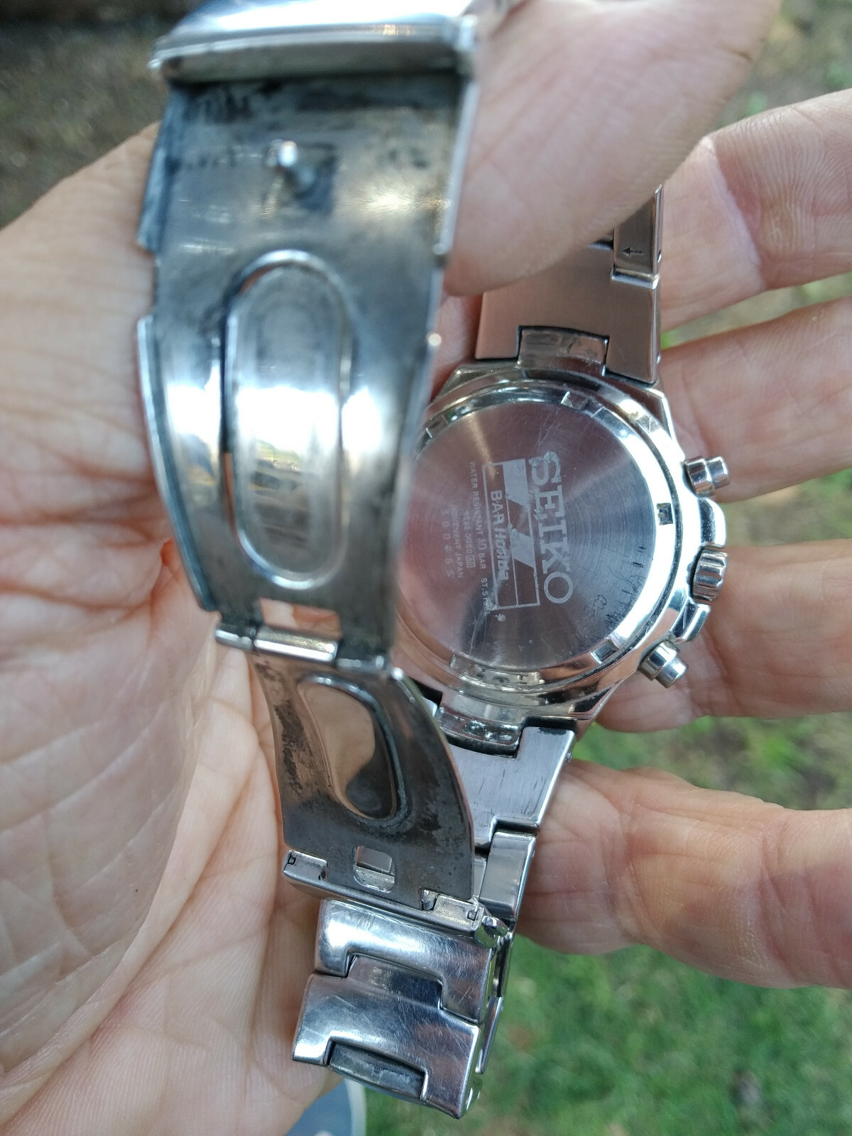 SEIKO F1 BAR HONDA QUARTZ 1/20SEC CHRONOGRAPH 7T92-0GE0 CARBON FIBER DIAL