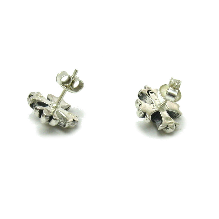 Extravagant Sterling Silver Earrings Hallmarked Solid Genuine 925 Cross Empress
