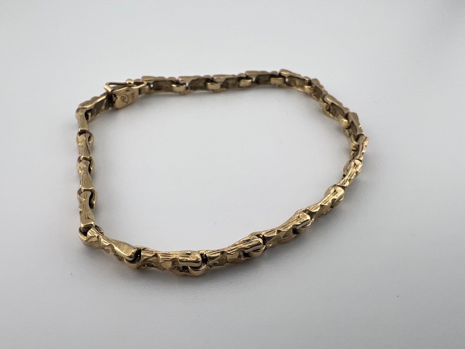 Late 1970’s 14K Gold Nugget Style Bracelet by Michael Anthony Paolombizio