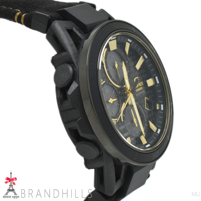 Casio Watch Edifice 50th Anniversary Solar Carbon SS Aluminum Alcantara
