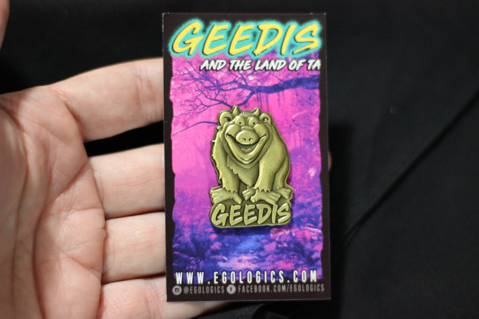 GEEDIS AND THE LAND OF TA 3D Die Struck Pin backpack hat lapel flair collectable