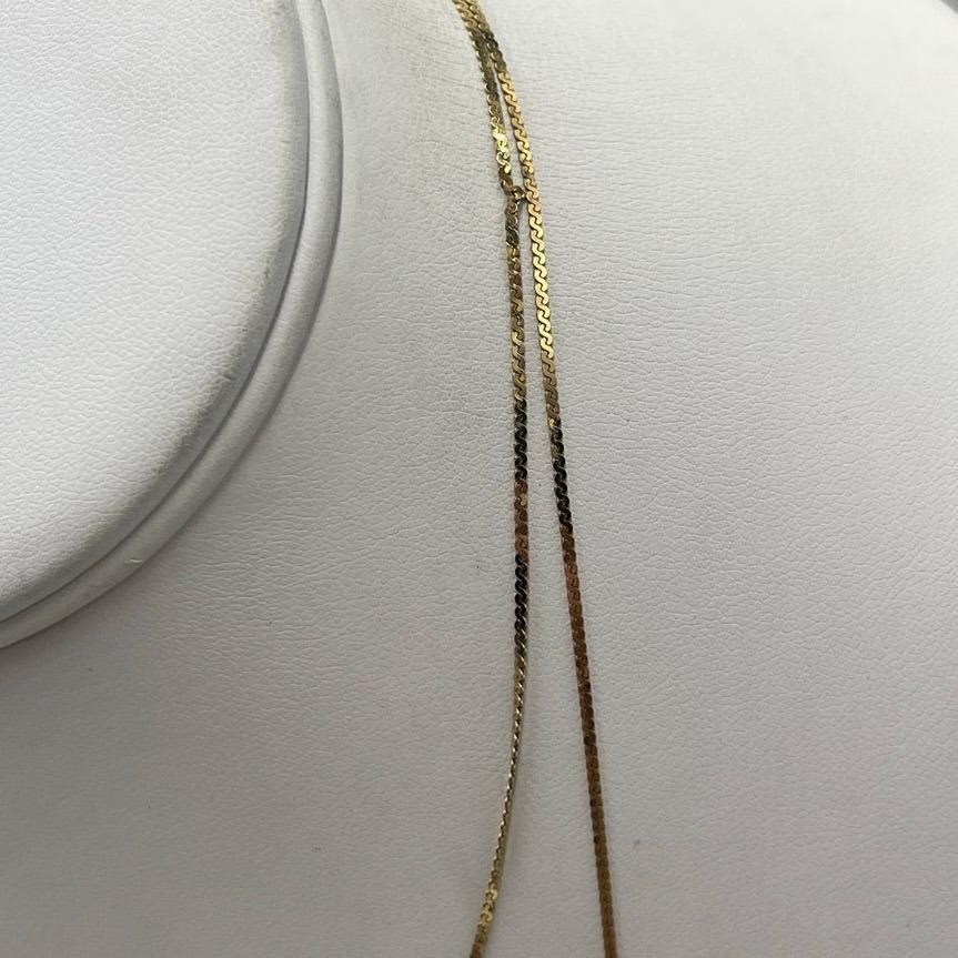 Aurea 585 Unoaerre 14k Italy Singapore Long 35″ Chain Link High Shine Necklace