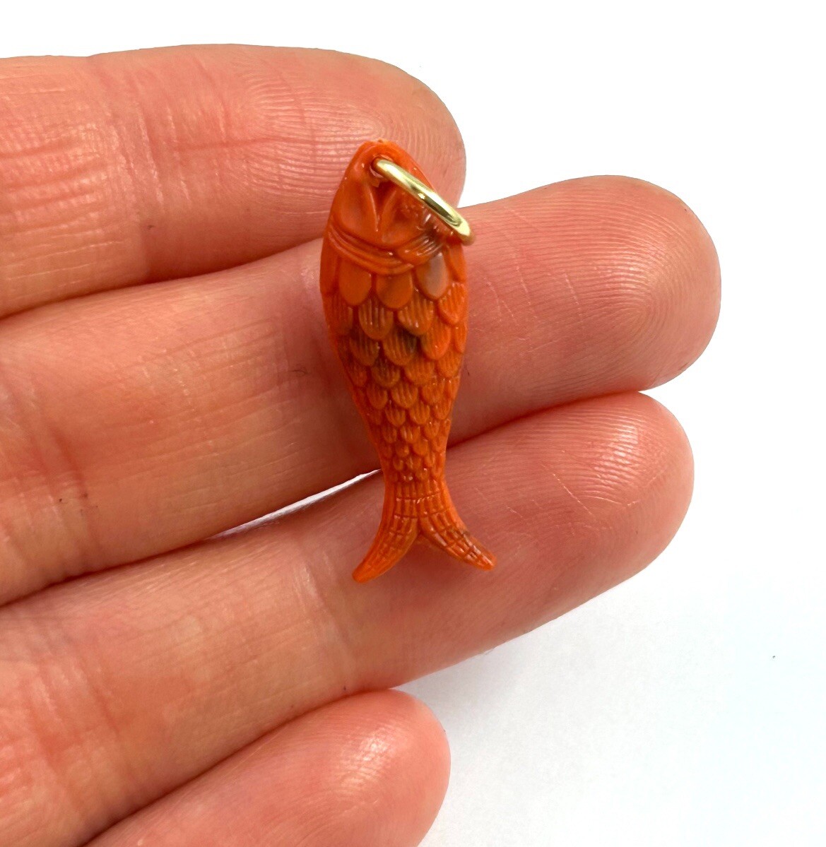 Fish Charm Necklace Pendant Orange Plastic Fish Jewelry For Women Gift Fishing