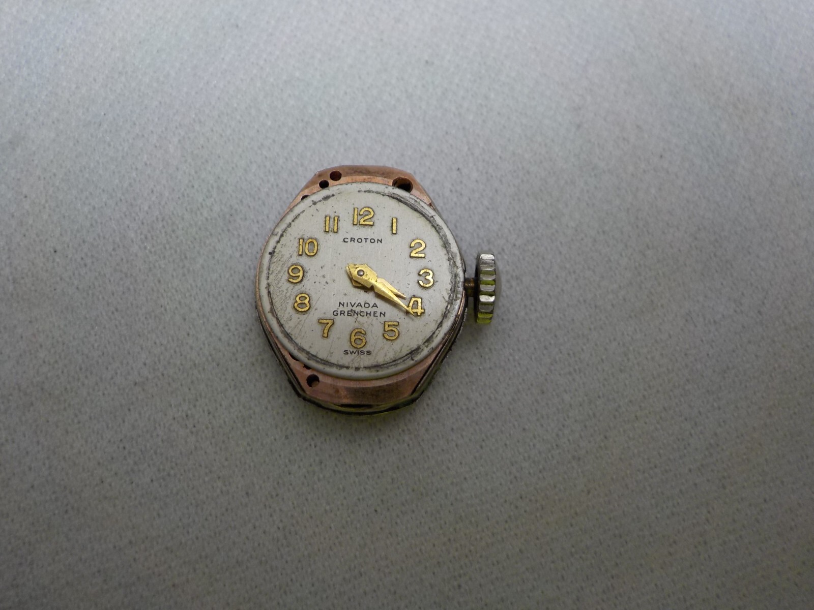 VINTAGE CROTON NIVADA GRENCHEN LADIES WRIST WATCH 1OK RGP WATCHMAKER
