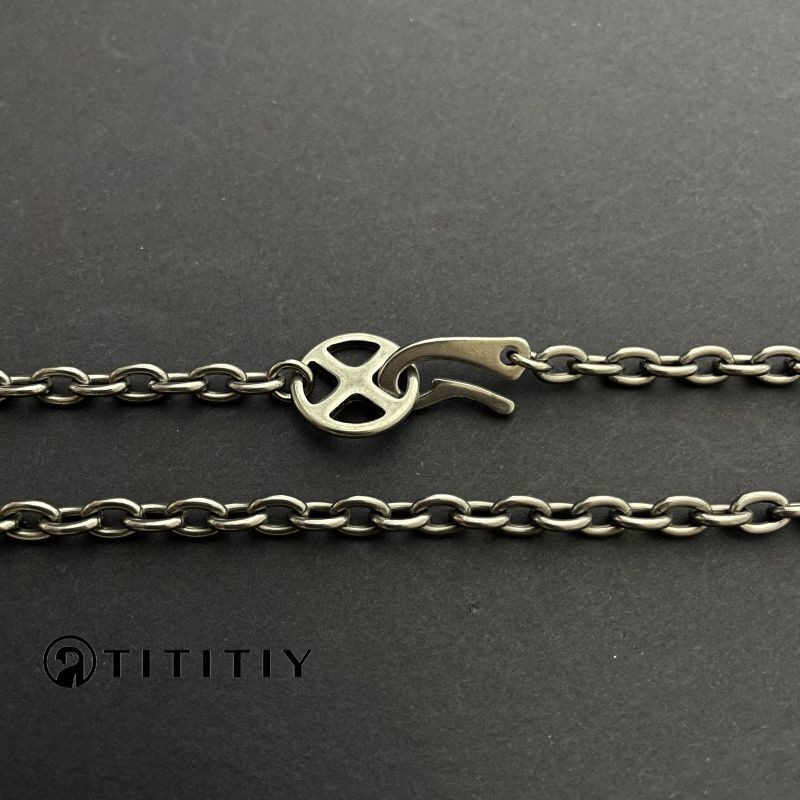 New Wide 4.5MM TA1 Pure Titanium O Link Chain Necklace Unisex Light Anti-Allergy