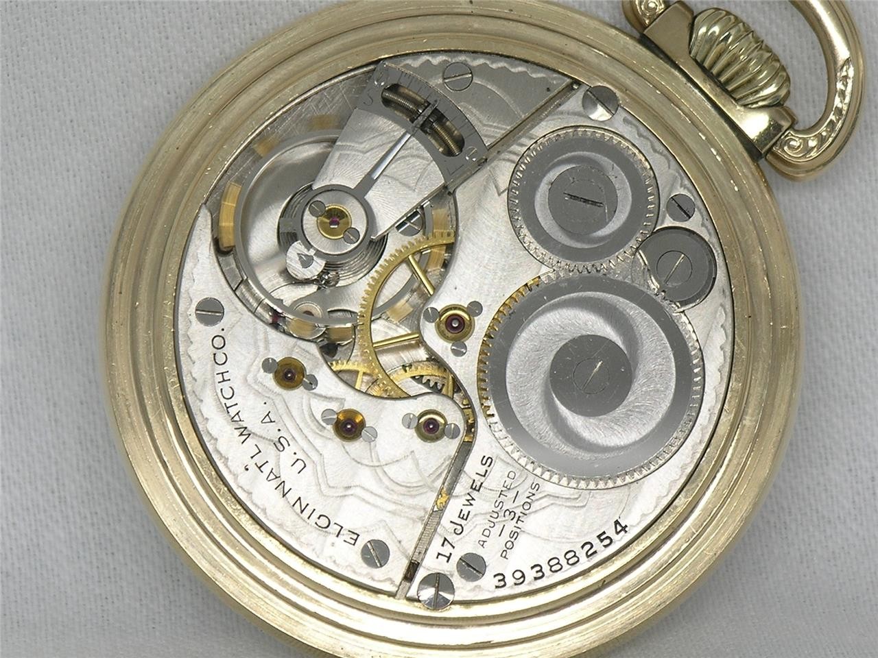 16S ELGIN 3151A MODEL 17 JEWEL GOLD FILL RAILROAD POCKETWATCH W/ BOX, SIGNED 3X!