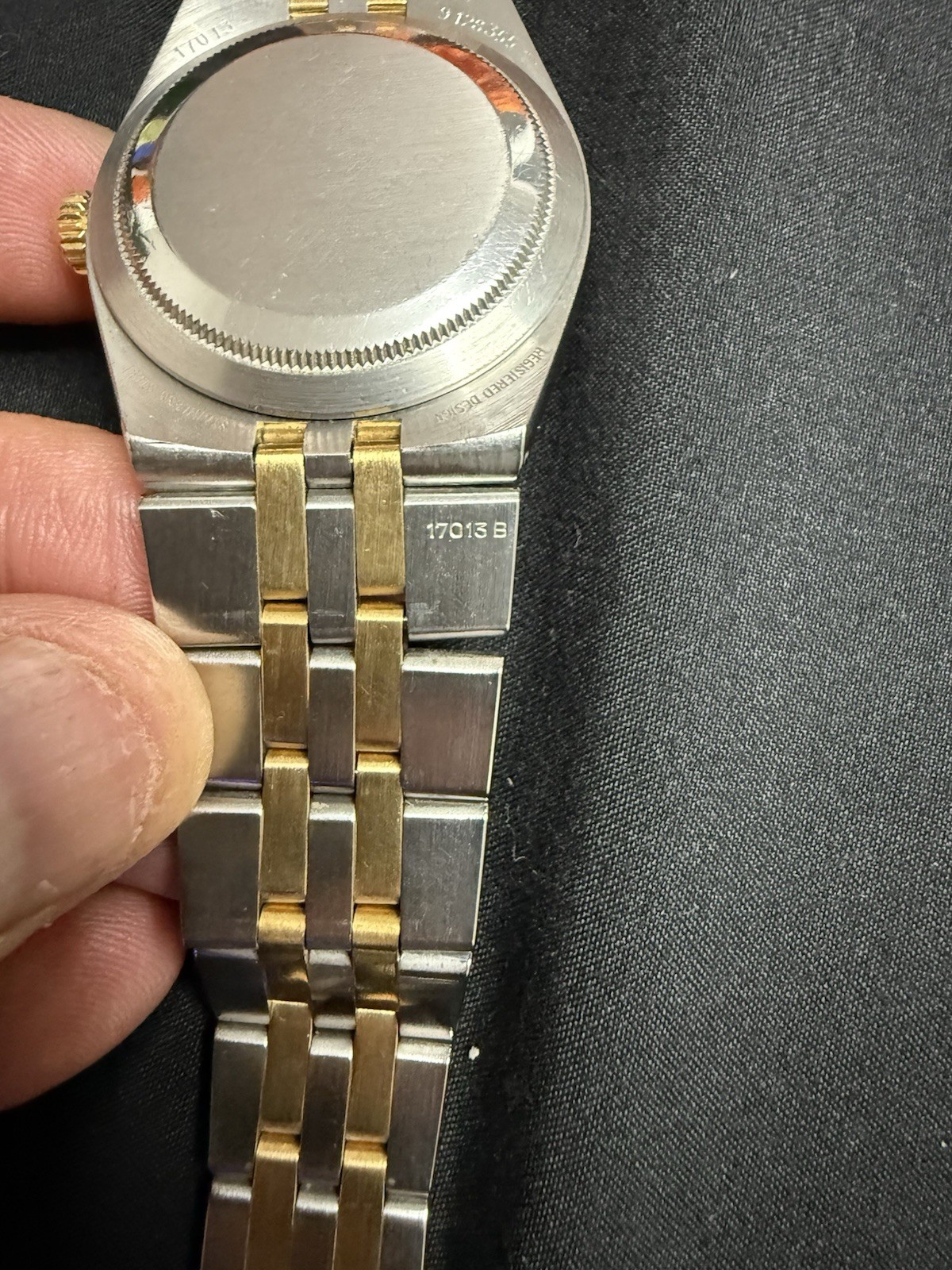 Rolex Datejust Oysterquartz 18k Yellow Gold/Steel 17013 Non working READ Descrip