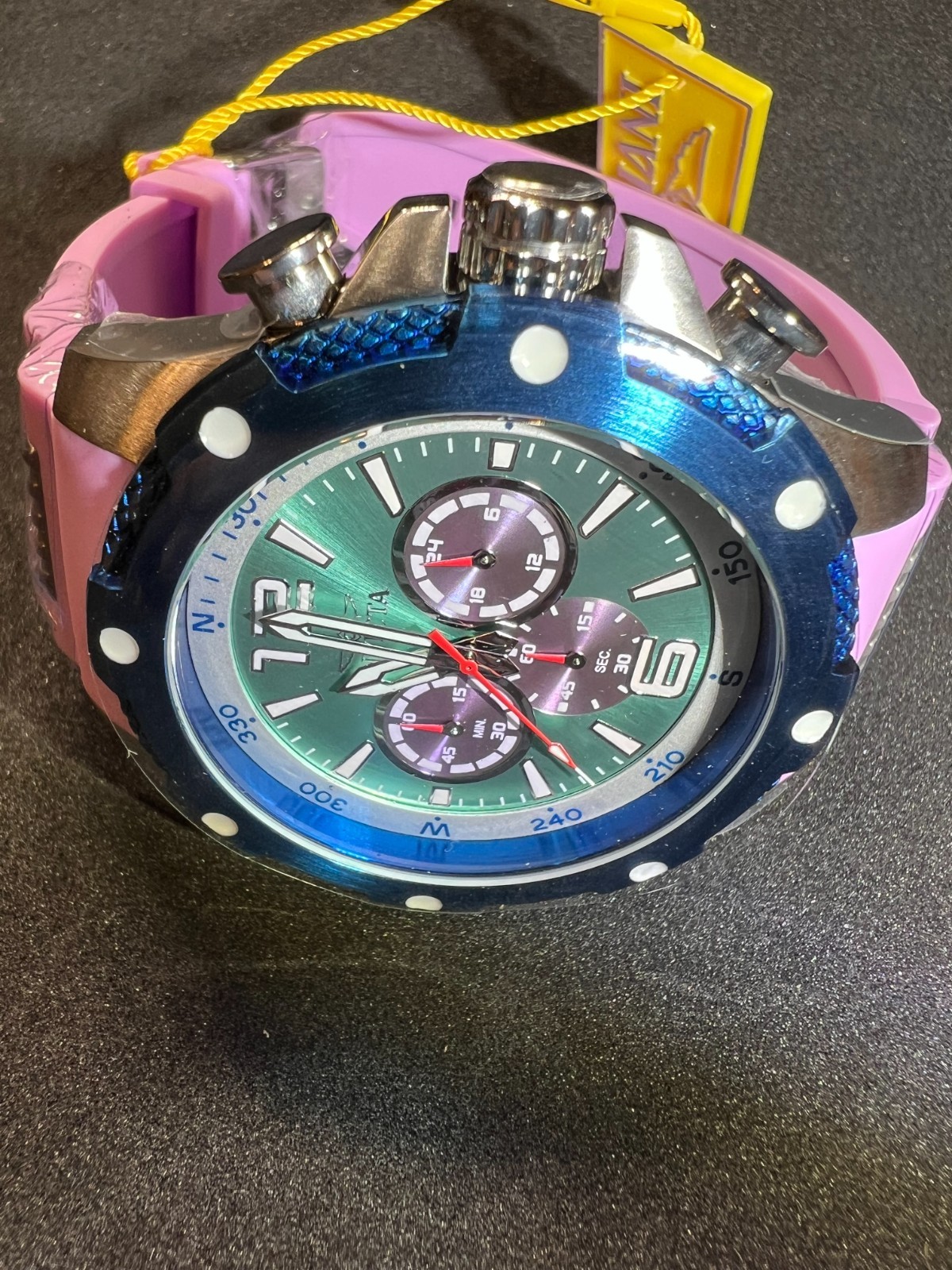 Invicta I-Force Axis Men’s Quartz Watch 50mm – Stainless Steel & Purple (43003)