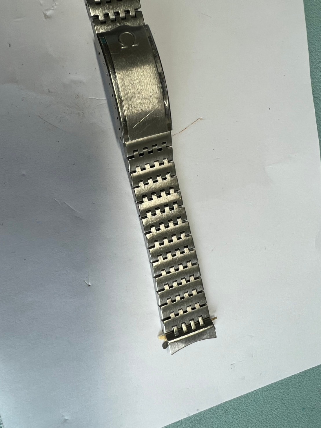 60 . omega 1193 endlink 18 mm 725 stainless steel bracelet 16 cm