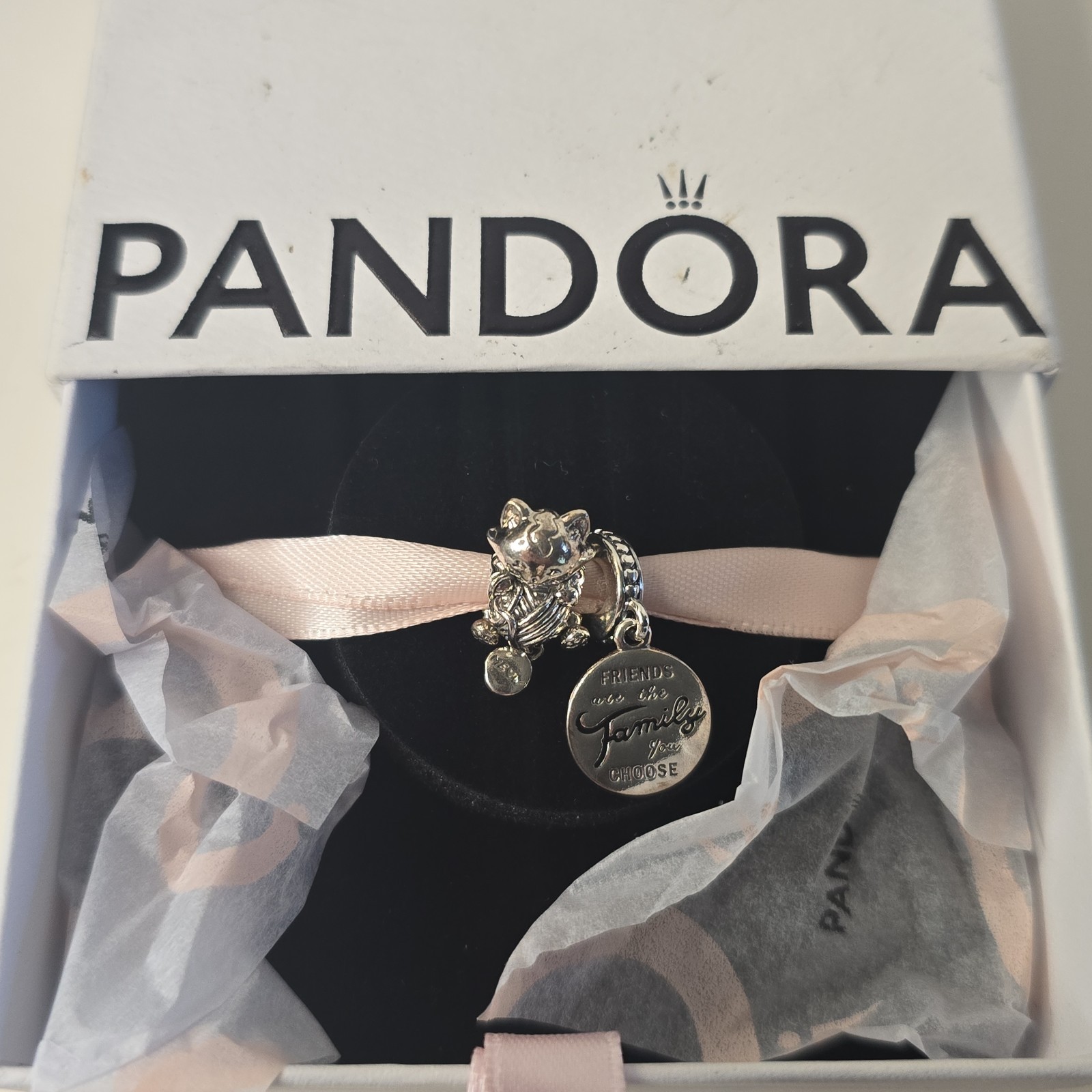 Pandora 925 Meow Kitten & Yarn Ball Charm Pendant Friends & Family Charm Lot