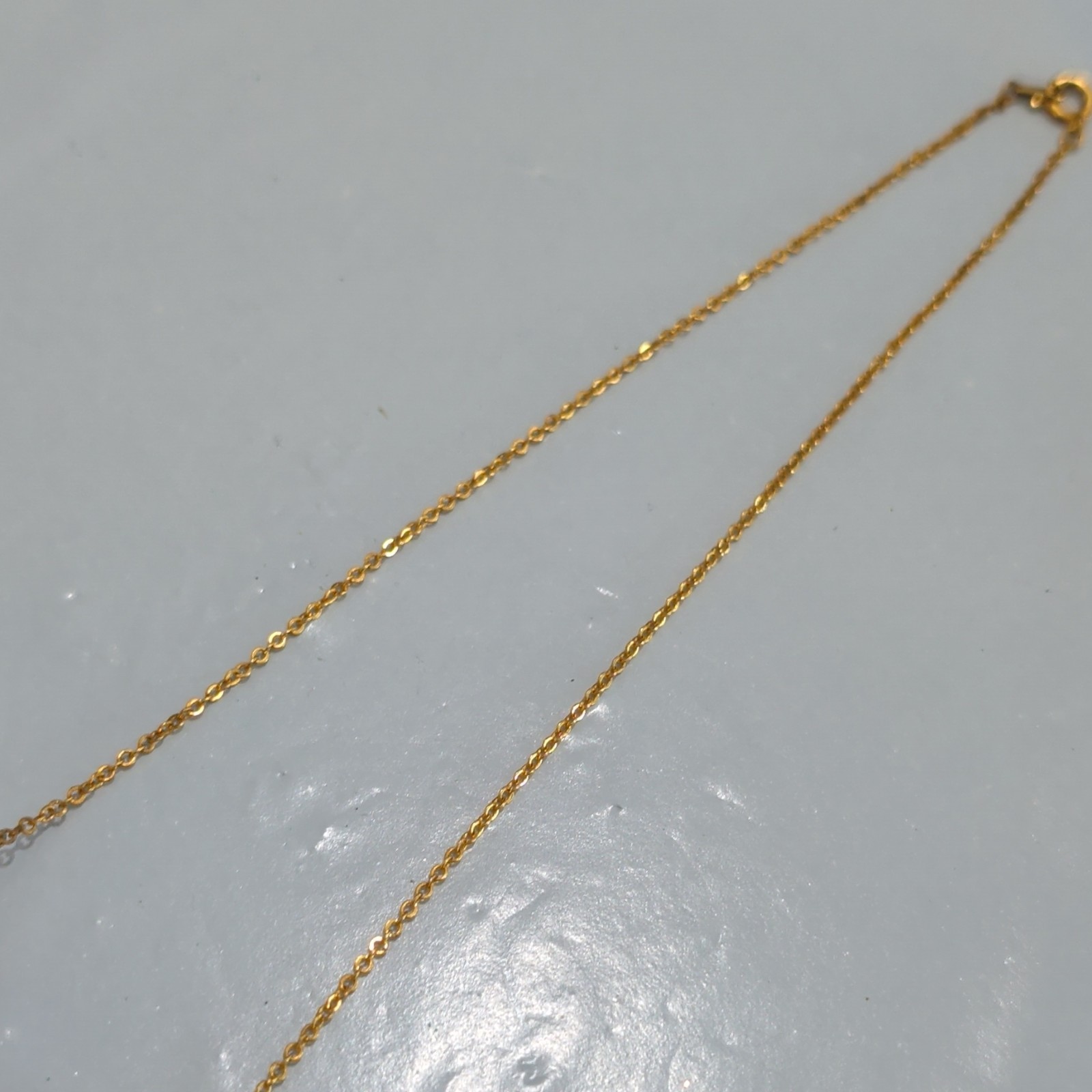 Gold Tone Cable Chain Necklace Wire Wrap Purple Amethyst Rondelle 3 Stone