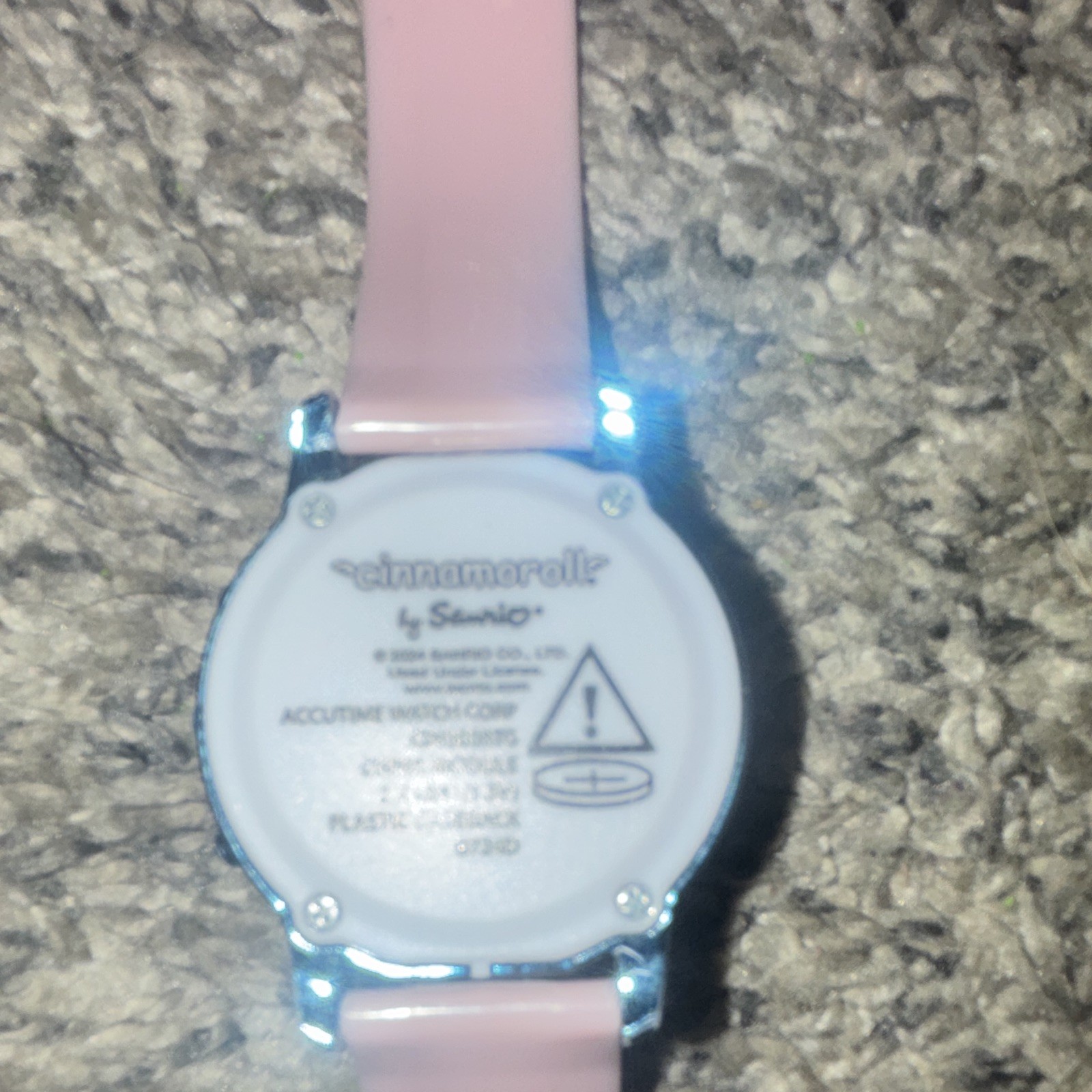 Sanrio Cinnamoroll Girls Digital Quartz Wristwatch 35mm Pink Plastic Strap