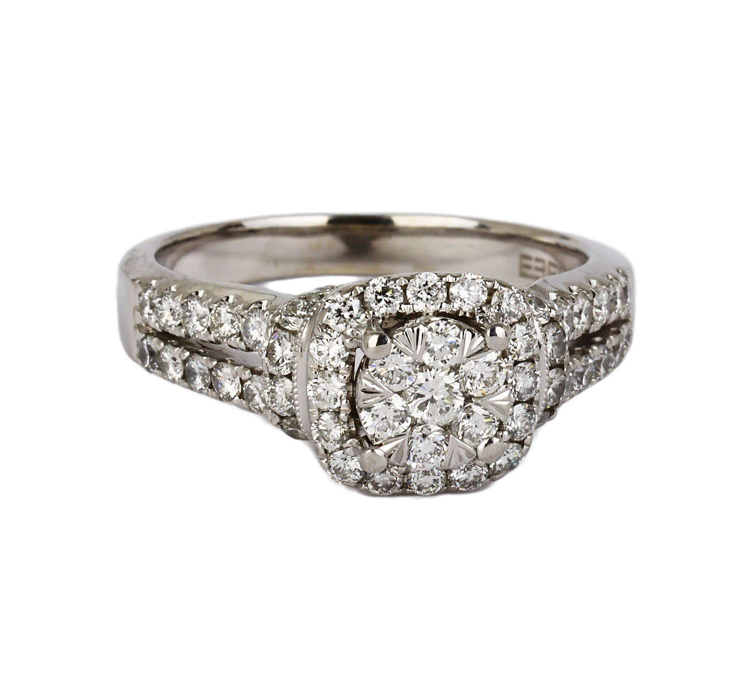 EFFY Women’s 14k White Gold Diamond Ring Size 8.25
