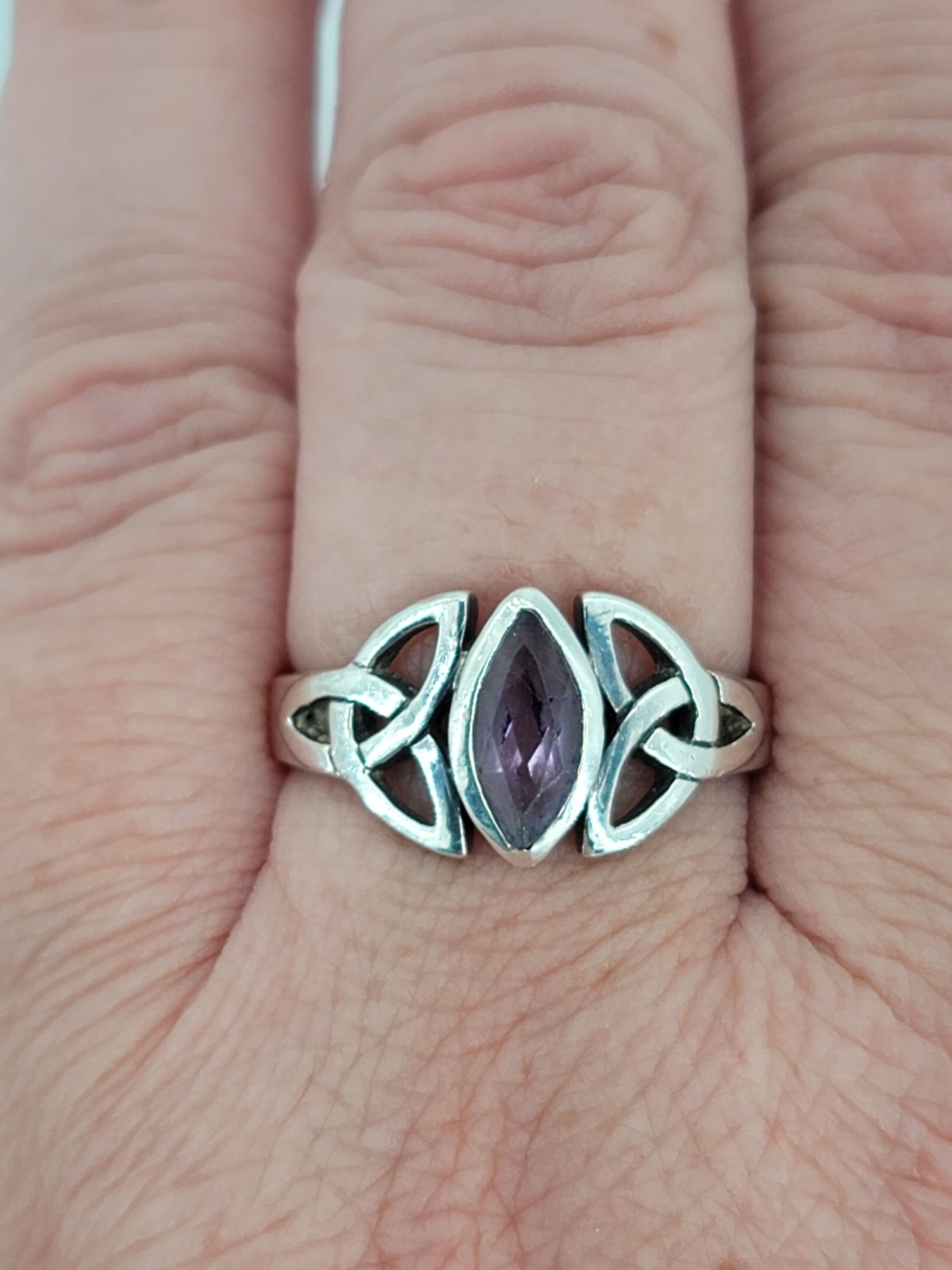 925 PSCL Marked Peter Stone Sterling Silver Celtic Knot RING