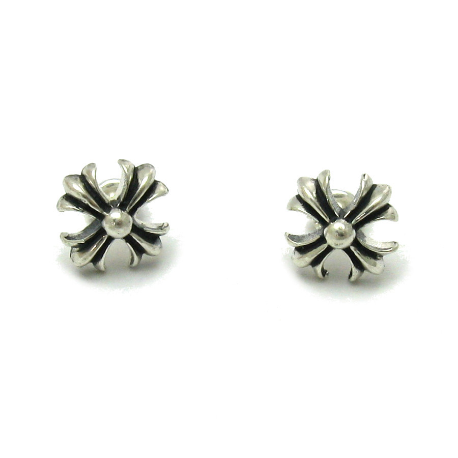 Extravagant Sterling Silver Earrings Hallmarked Solid Genuine 925 Cross Empress