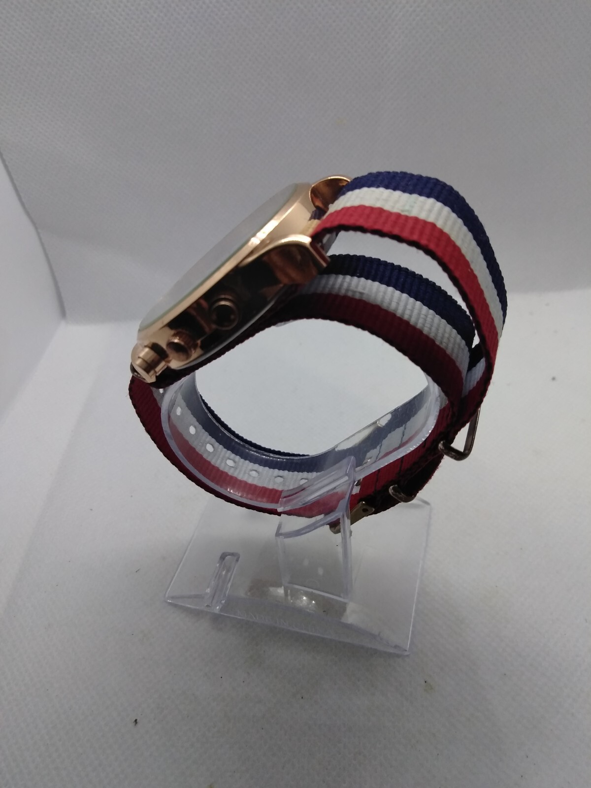 Migeer Watch Gold tone watch Women’s Unisex girls female Beige Canvas Strap
