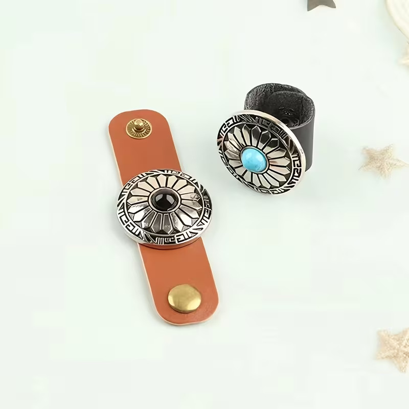 Western-Style Scarf Fasteners Silk Ring Neckwear Slide Fastener