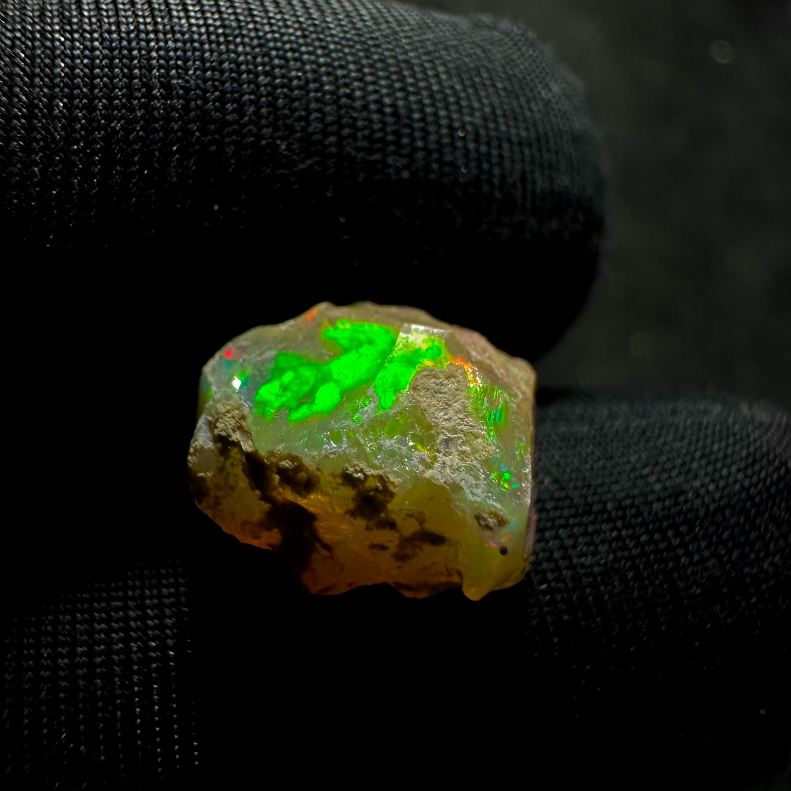 2.75 CTS Natural Ethiopian Opal Rough, Multi Fire Opal Gemstone, Welo Opal Raw.