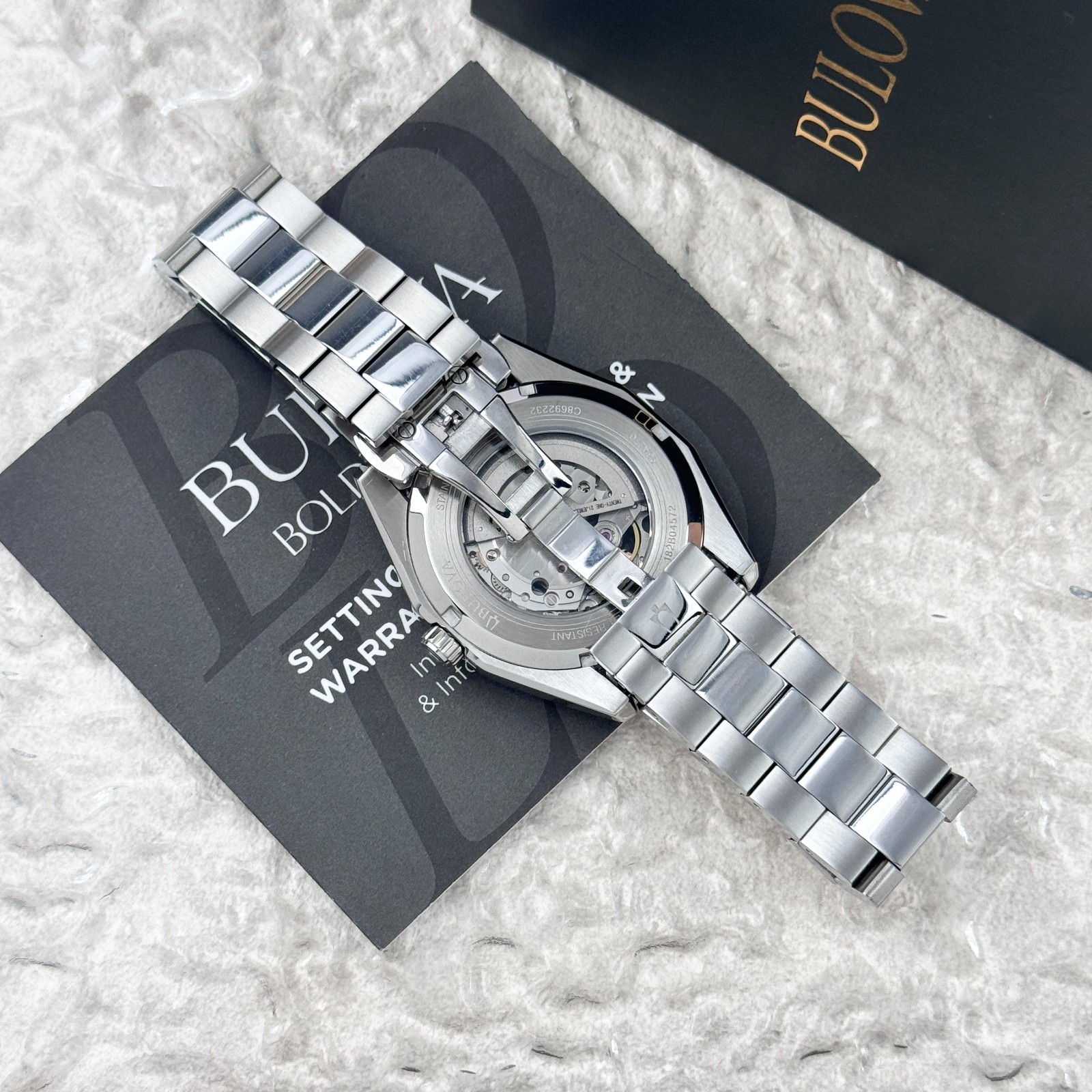 Bulova Classic Surveyor 96A270 Black Dial Stainless Steel Automatic Men’s Watch