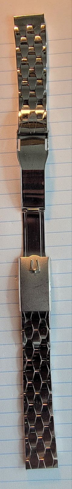 Applied Logo Kreisler Coffin Link Stainless Watch Bracelet Accutron 6 1/2″ LONG!