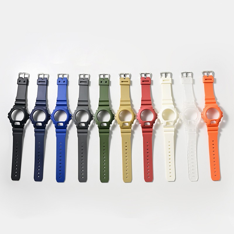 Case + Strap for Casio DW-6900/6600/6930 TPU Resin Watch Band Bracelet Shell