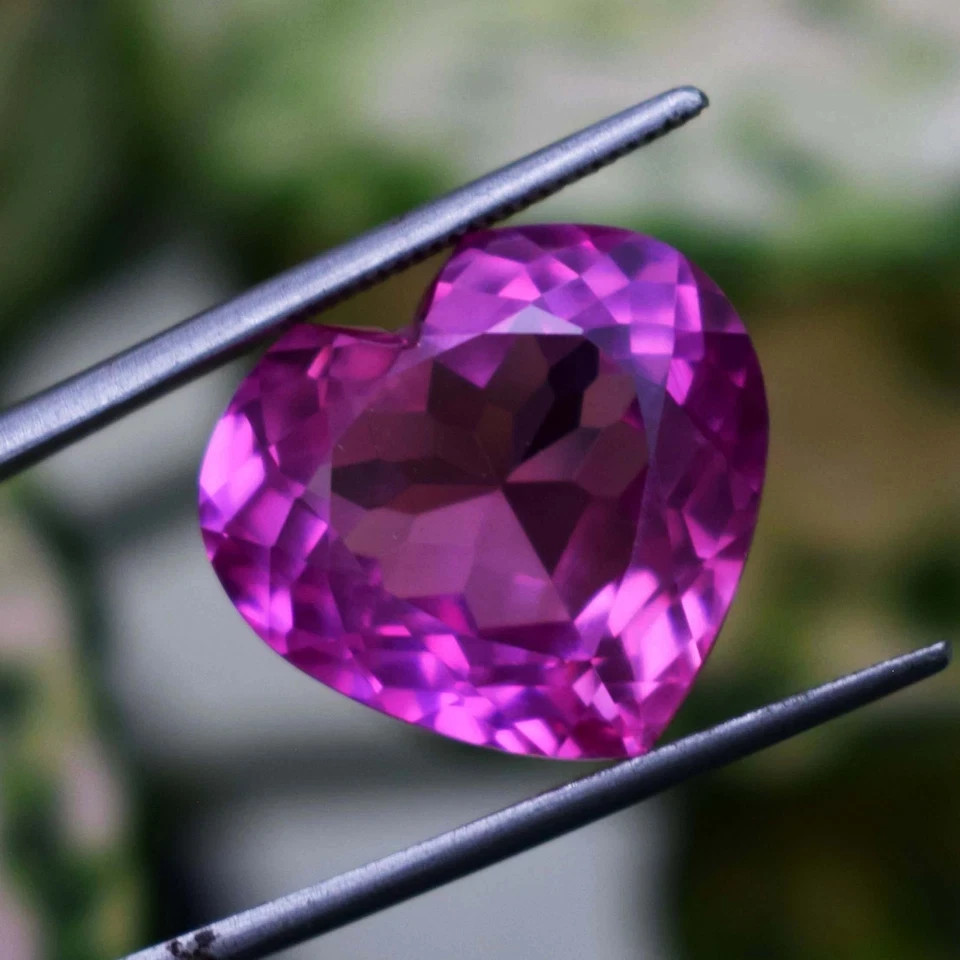 25.70 Ct Burma Natural Pink Ruby Heart Cut Flawless Certified Loose Gemstone