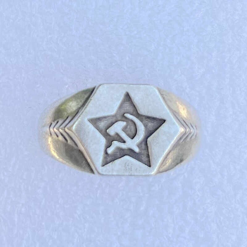 Soviet Russian World War II Red Army Communist Officers Ring Jewelry (Replica)
