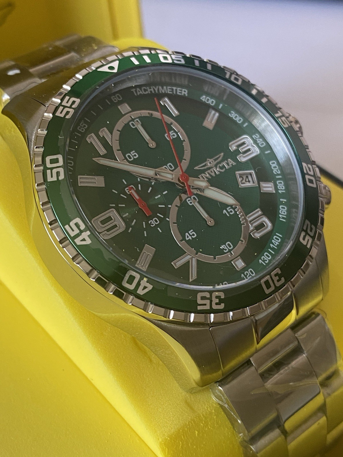 Brand New Invicta Specialty Mach Gala Men’s Watch 48mm Green Steel (69818) New