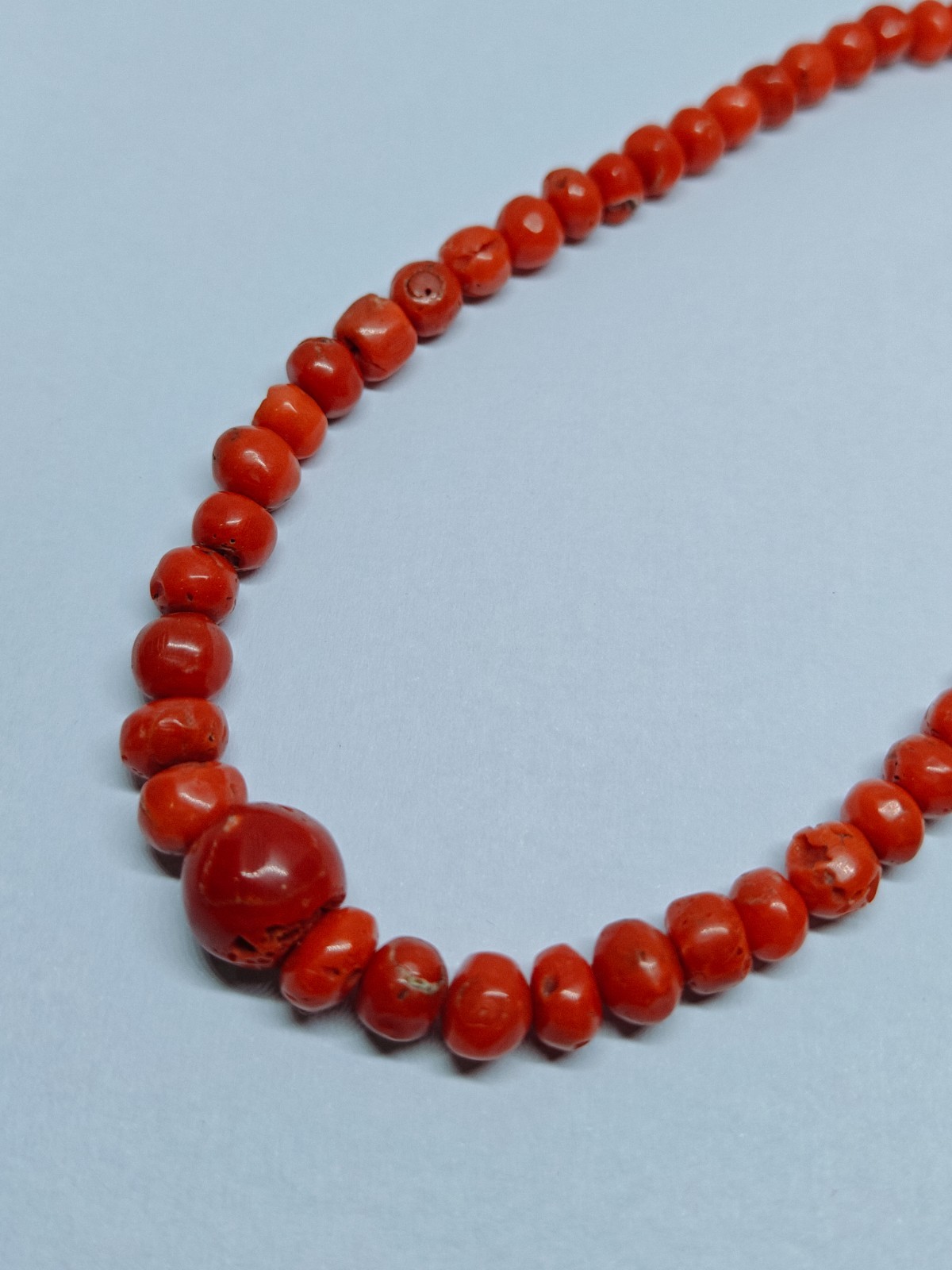 Italian Red Coral Rondelle Beads Loose Mediterranean Sea Gemstone 16 In Strand
