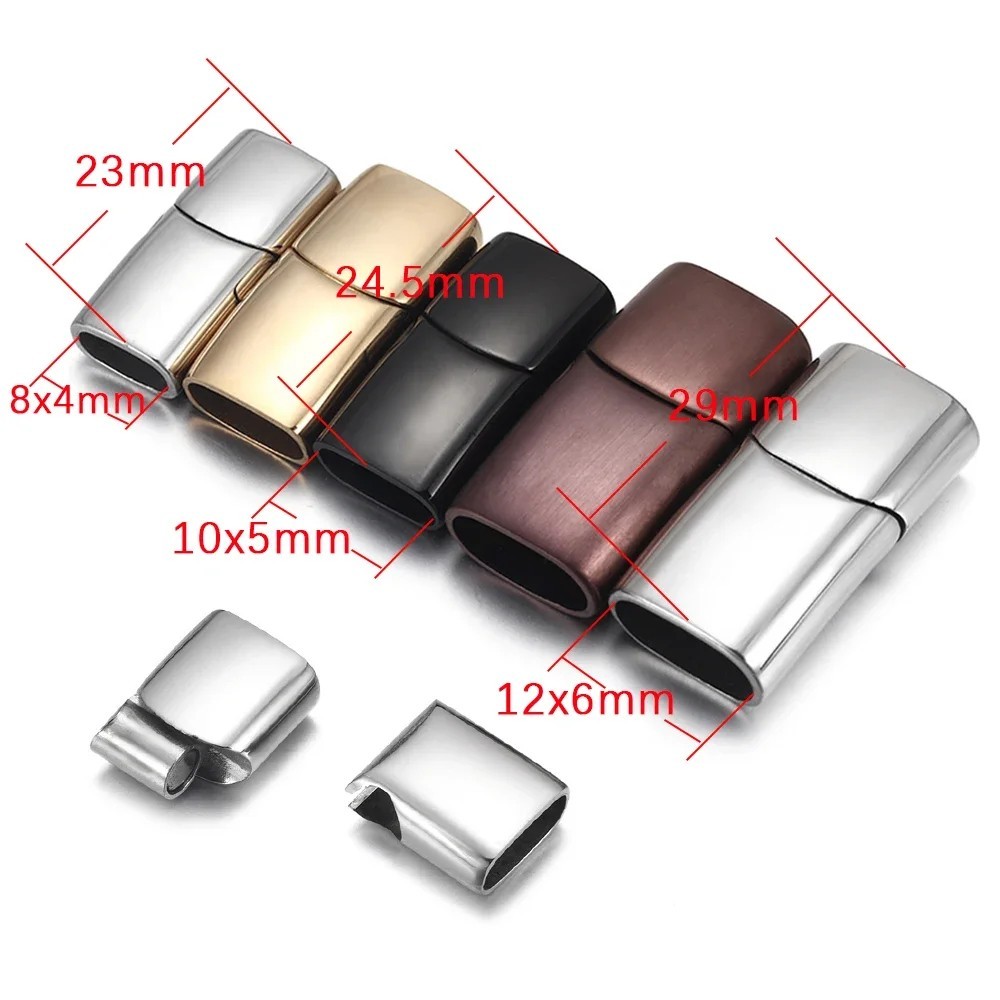 Real Solid Stainless Steel Magnetic Bracelet Box Clasp for DIY Jewelry Making