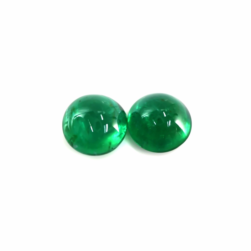 Zambia Round Green Emerald Pair 16.04CT