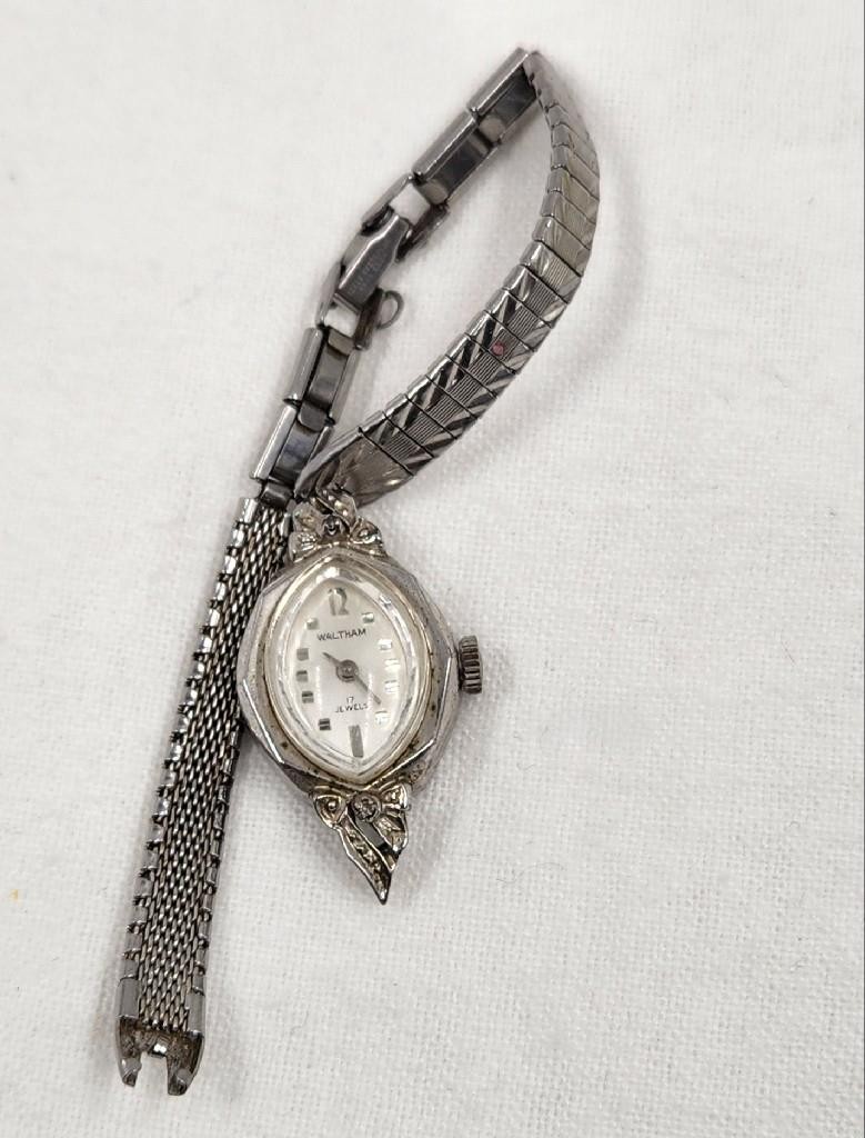 Vintage Waltham 17 Jewels Stainless Steel Wrist Watch – As Is