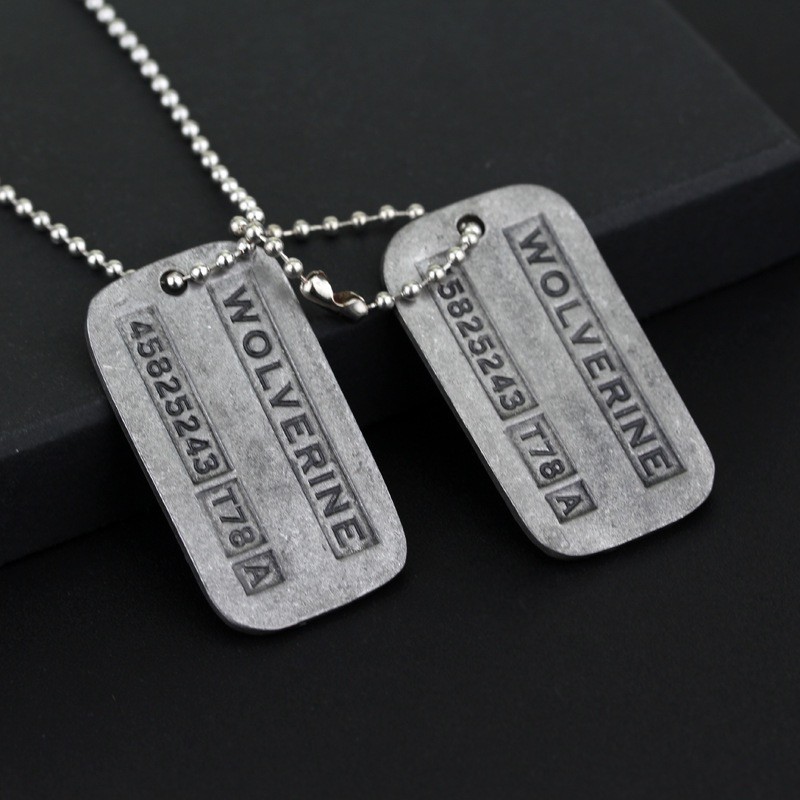 X-Men Origins Wolverines Dog Tag ID Necklace Marvel X Men Logan pendant jewelry