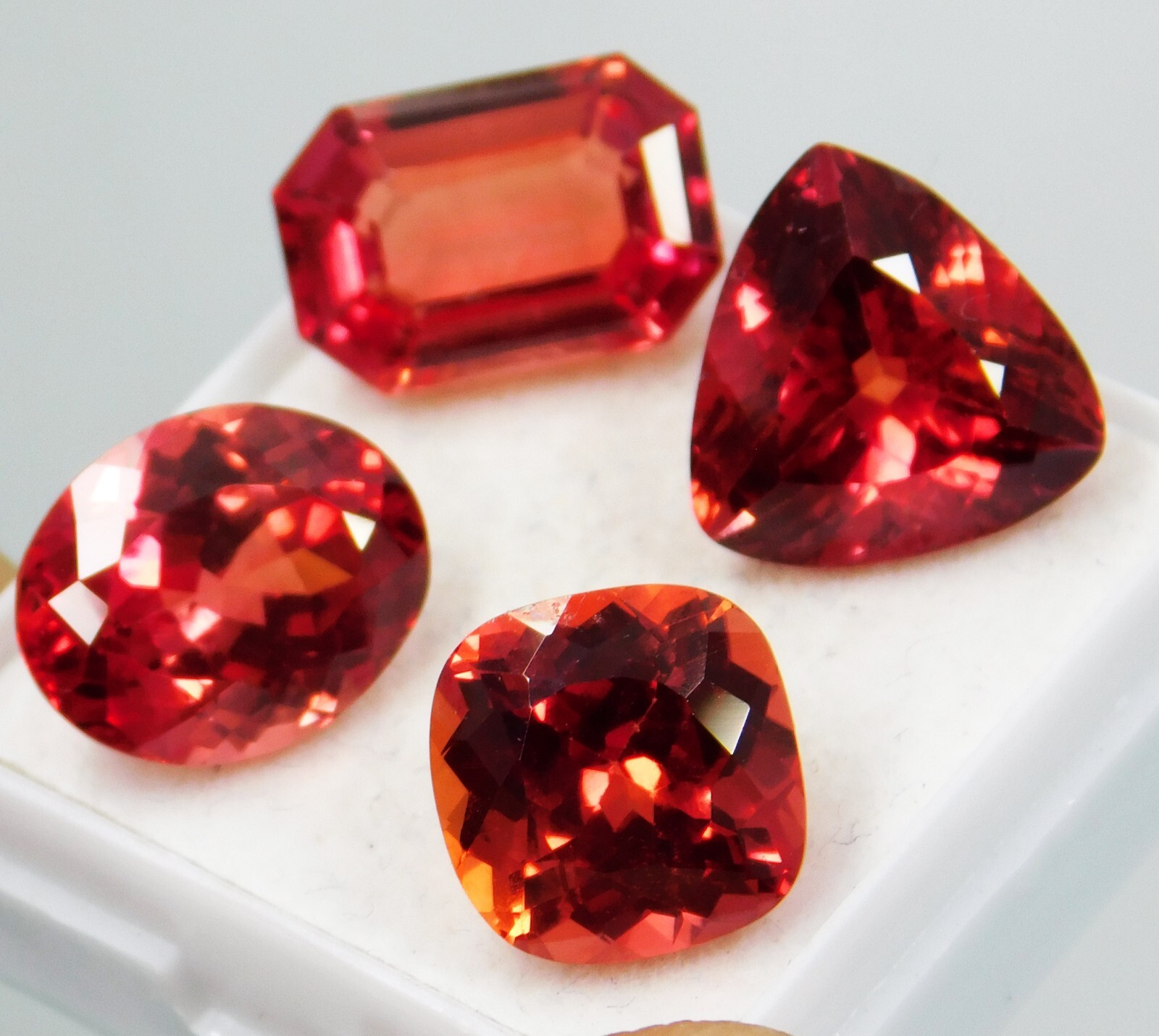 Natural Orange Pink Padparadscha Sapphire 31.50 Ct Certified Mixed Gemstone Lot