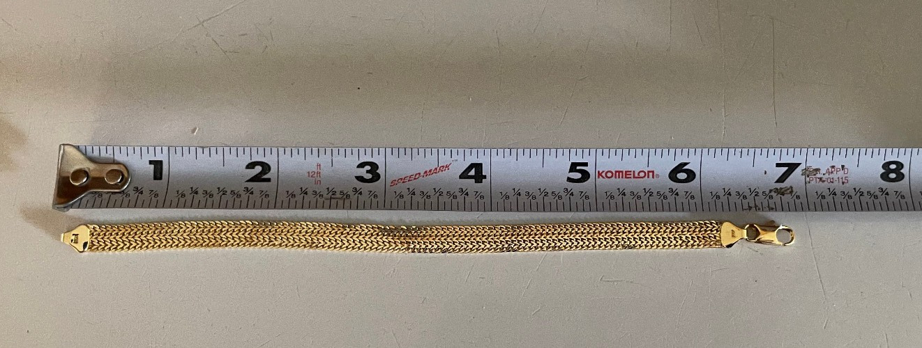 14 KT Yellow Gold Bracelet 6.07 G 7 in. Italy Beautiful