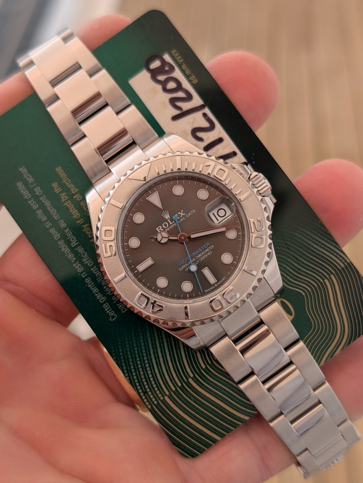 2020 Rolex Yacht-Master 37mm 268622 Rhodium Dial with Platinum Bezel