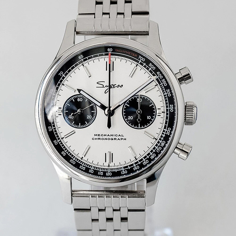 Sugess Chrono Heritage Panda Chrono Mechanical Watch SEAGULL 1963 SUPANK003SN