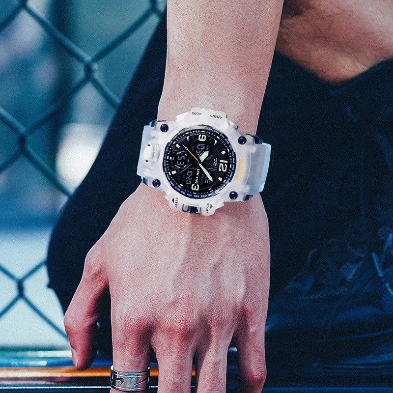 SKMEI Men Sport Watches Military Dual Time Boys Watch Digital Quartz Wristwatch