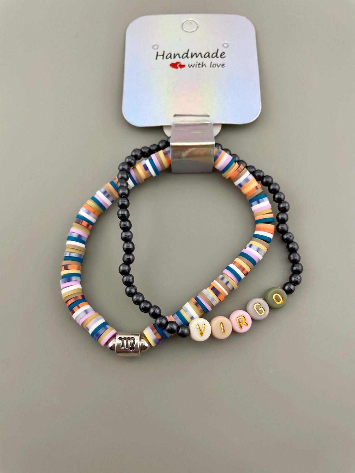 Virgo Zodiac Bracelet NWT Zodiac Horoscope Charm Bracelet with Heishi Beads