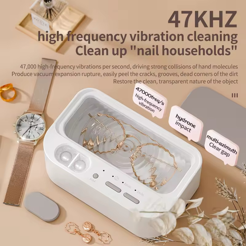 Ultrasonic Cleaner with Adjustable Timer Double Bin Jewelry Cleaning Machine