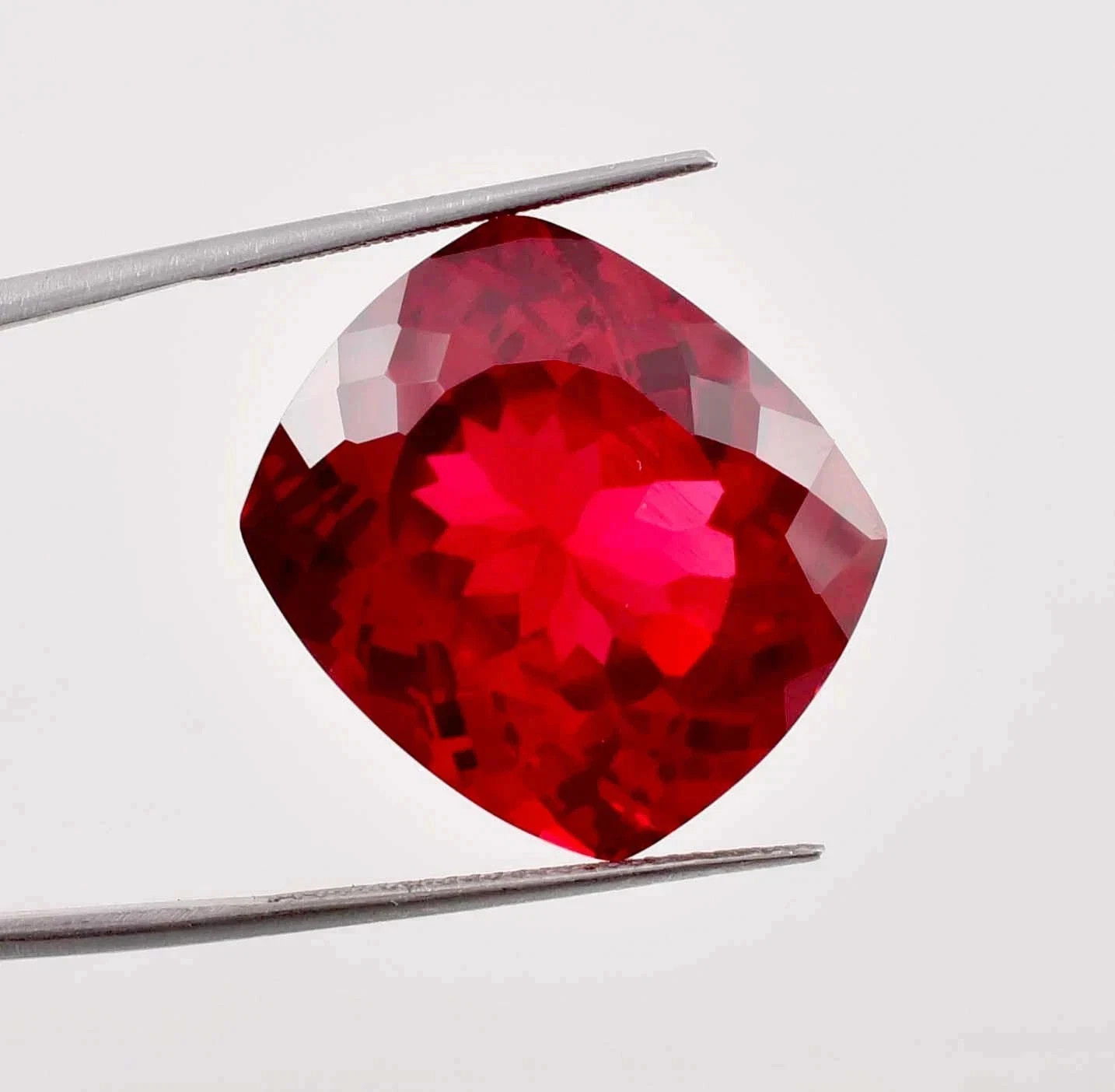 Natural Burmese 28 Ct Ruby Blood Red Cushion Cut AGL Certified Loose Gemstone