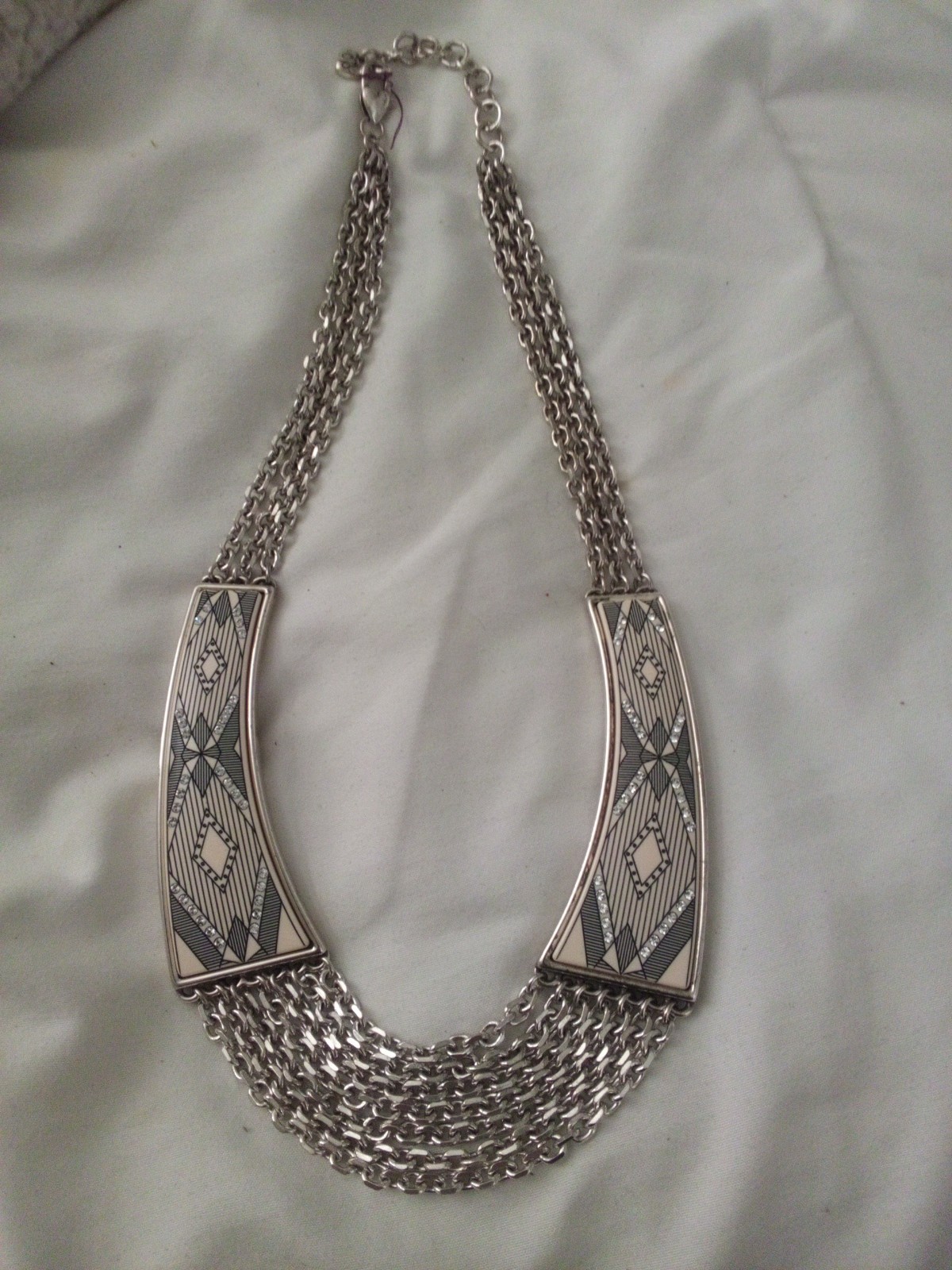 Brighton “KENYA” Collar Necklace Silver Rhinestone